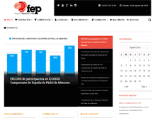 Tablet Screenshot of padelfederacion.es